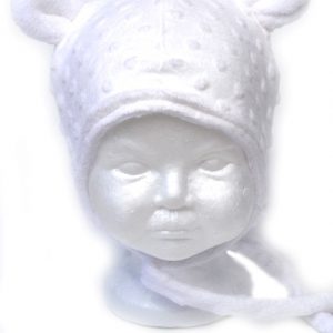 Tuque à oreilles d'ours - Blanche