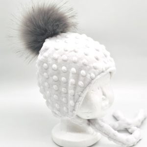 Tuque à pompon  - Blanc