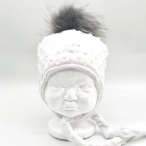Alternative view of Tuque à pompon  - Blanc