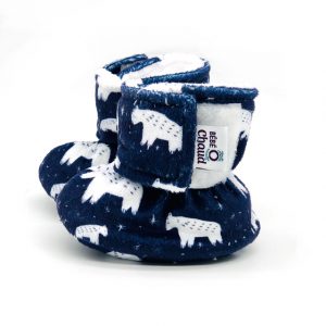 Pantoufles à velcro - Ours polaire