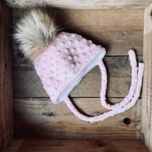 Alternative view of Tuque à pompon  - Rose bébé