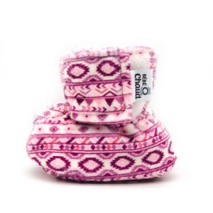 Pantoufles à velcro - Boho mauve