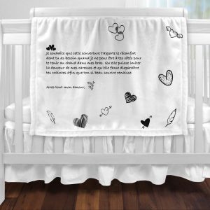 Couverture – À petits mots doux avec endos en minky