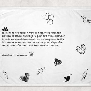 Alternative view of Couverture – À petits mots doux avec endos en minky