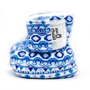 Pantoufles à velcro - Boho bleu