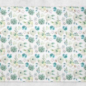 Alternative view of Blanket - Green cotton