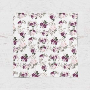 Alternative view of Mousseline - Fleur violette blanche 24H