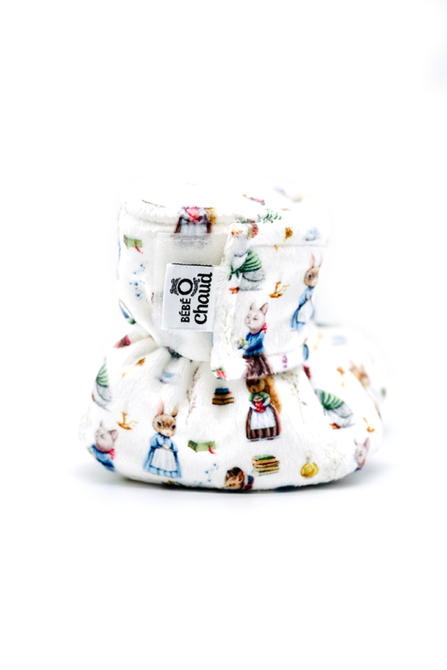 Pantoufles à velcro - Animaux vintage paysanes – Image 3