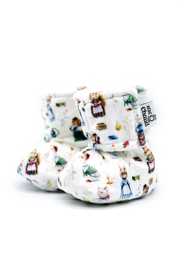 Pantoufles à velcro - Animaux vintage paysanes – Image 2