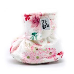 Pantoufles à velcro - Floral rose 24H