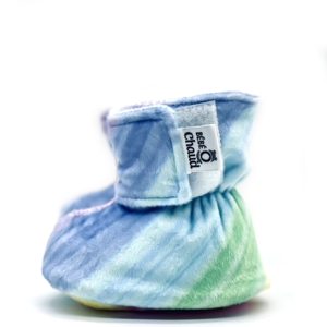 Pantoufles à velcro - Arc-en-ciel pastel