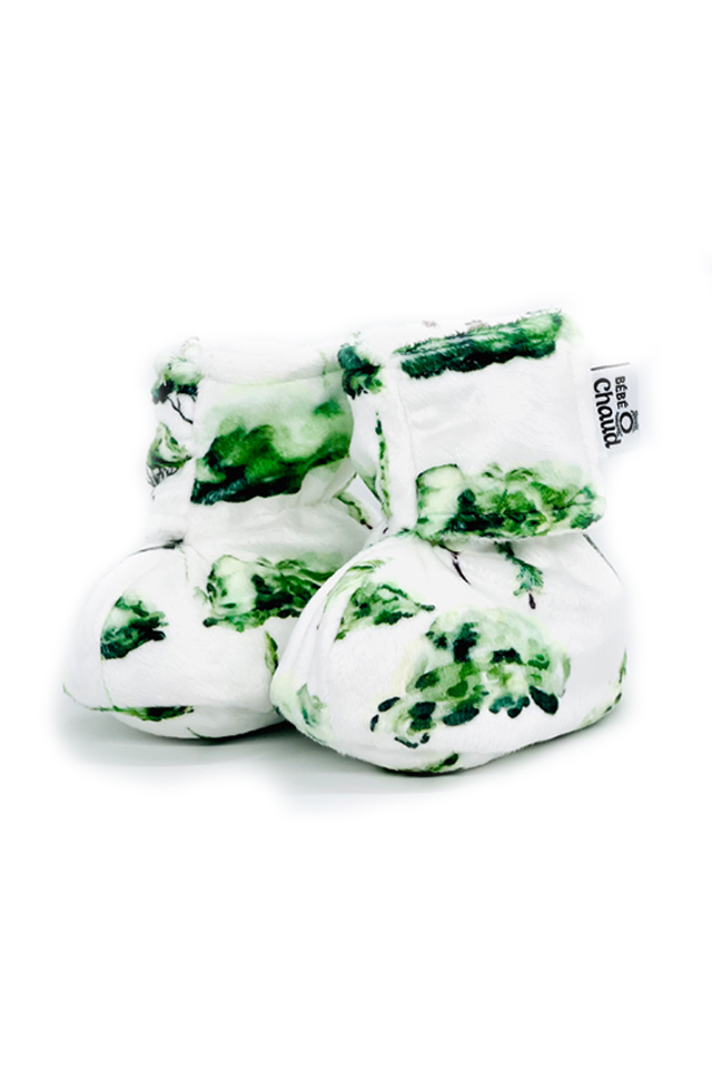 Pantoufles à velcro - Forêt verte 24h – Image 3