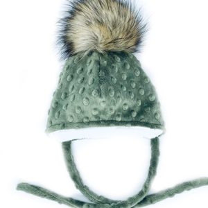 Tuque à pompon  - Sauge