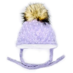 Tuque à pompon  - Lavande