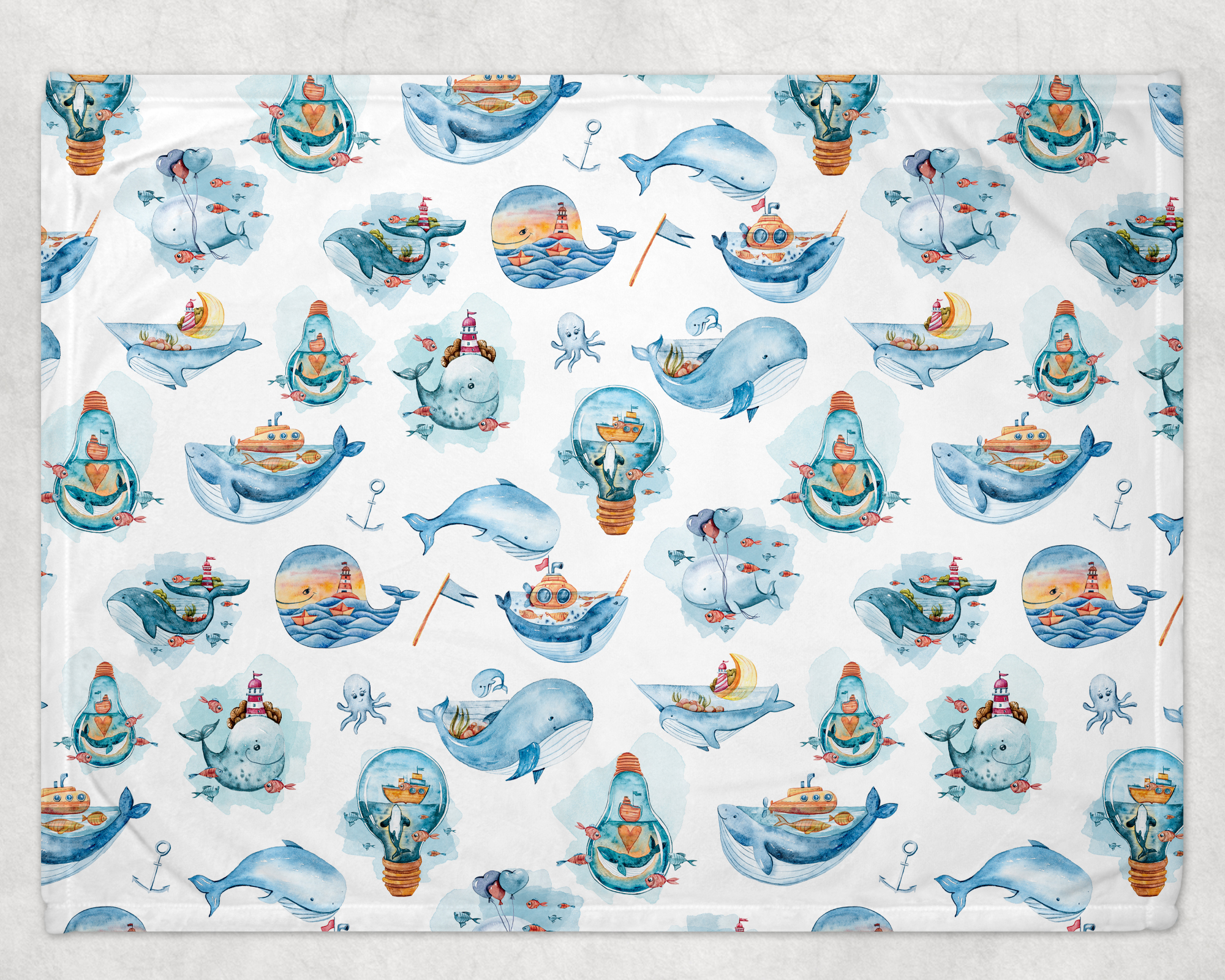 Blanket - Nautical whale - Image 2