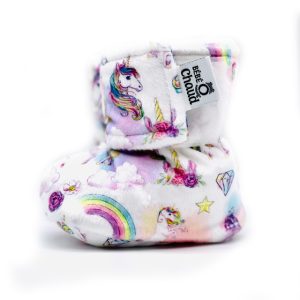 Pantoufles à velcro - Licorne arc-en-ciel 24H