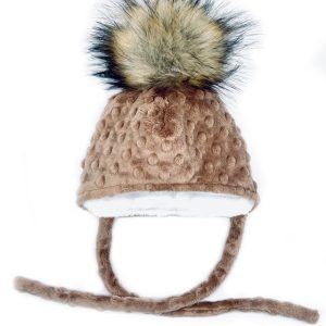 Tuque à pompon  - Taupe