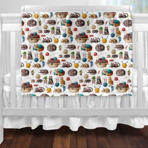 Couverture - Chat et balles de laine