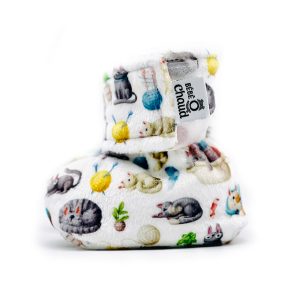 Pantoufles à velcro - Chat et balles de laine