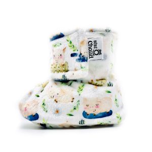 Pantoufles à velcro - Cochon aquarelle