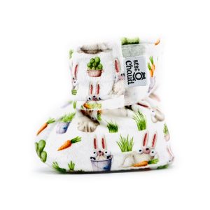 Pantoufles à velcro - Lapin rigolo