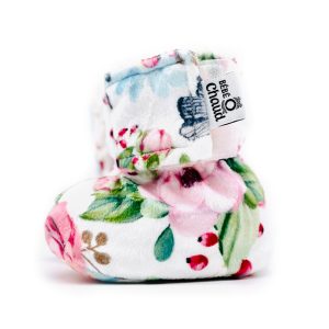 Pantoufles à velcro - Papillon fleuri