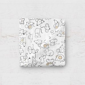 Mousseline - Souris noir et blanc 24h