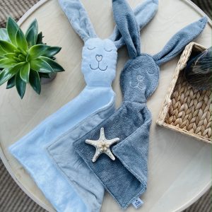 Duo débarbouillette et toutou-doudou lapin - M.Silver