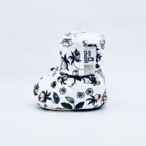 Pantoufles à velcro - Fleur pastel