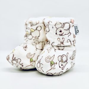 Alternative view of Pantoufles à velcro - Souris brune