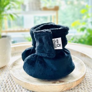 Pantoufles à velcro - Noir sur noir sans relief 24h