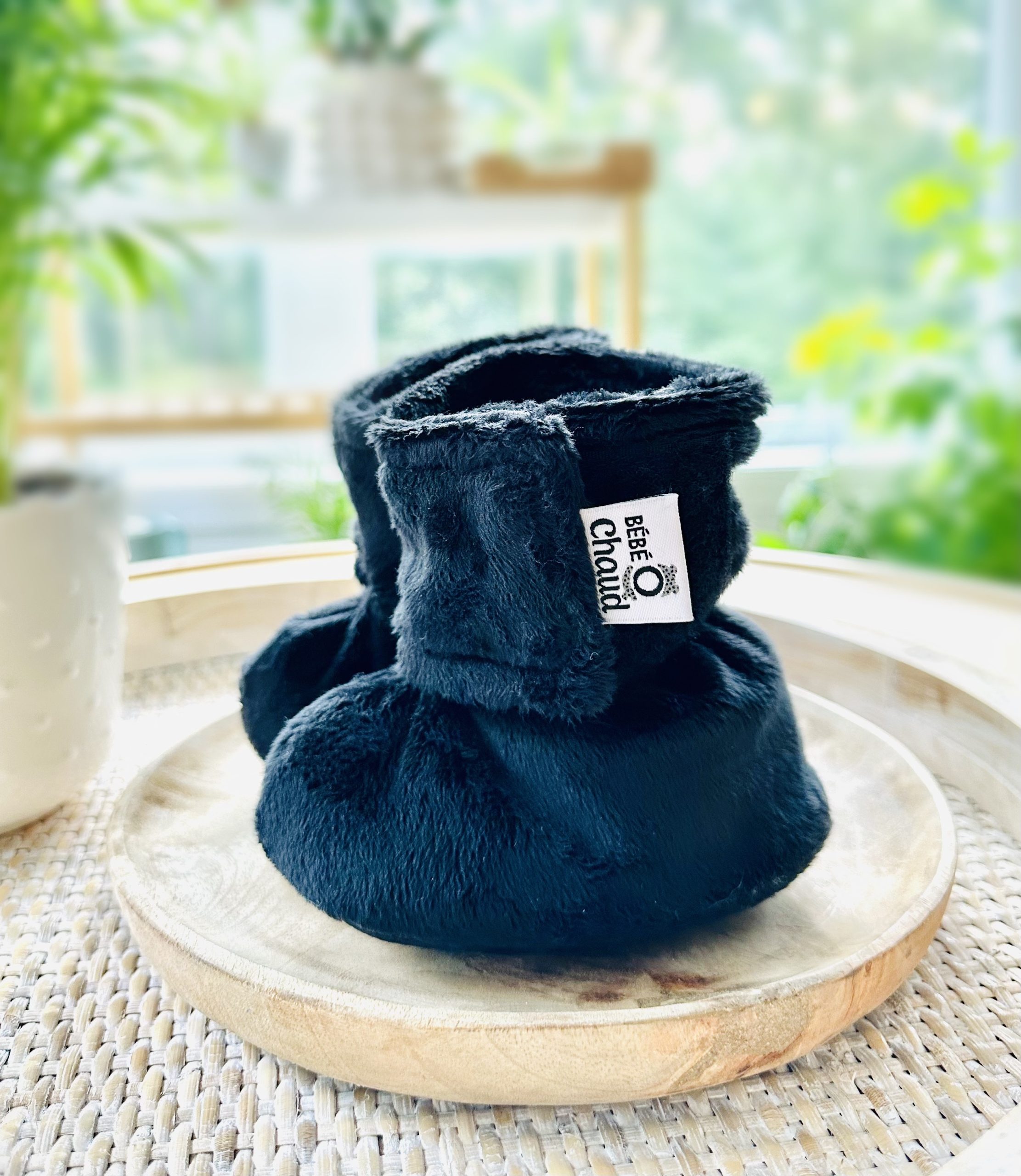 Pantoufles à velcro - Noir sur noir sans relief 24h