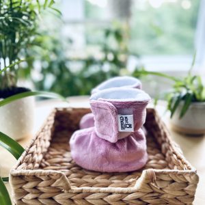 Pantoufles à velcro - Vieux rose sans relief 24h