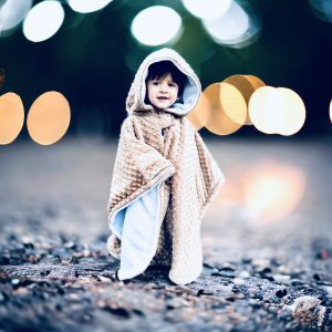 Poncho d'auto en minky