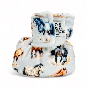 Pantoufles à velcro - Chevaux