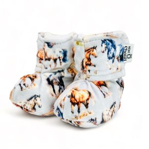 Alternative view of Pantoufles à velcro - Chevaux