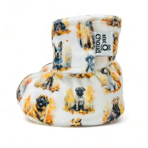 Pantoufles à velcro - Chien d'automne