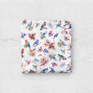 Mousseline - Oiseaux multicolores 24h