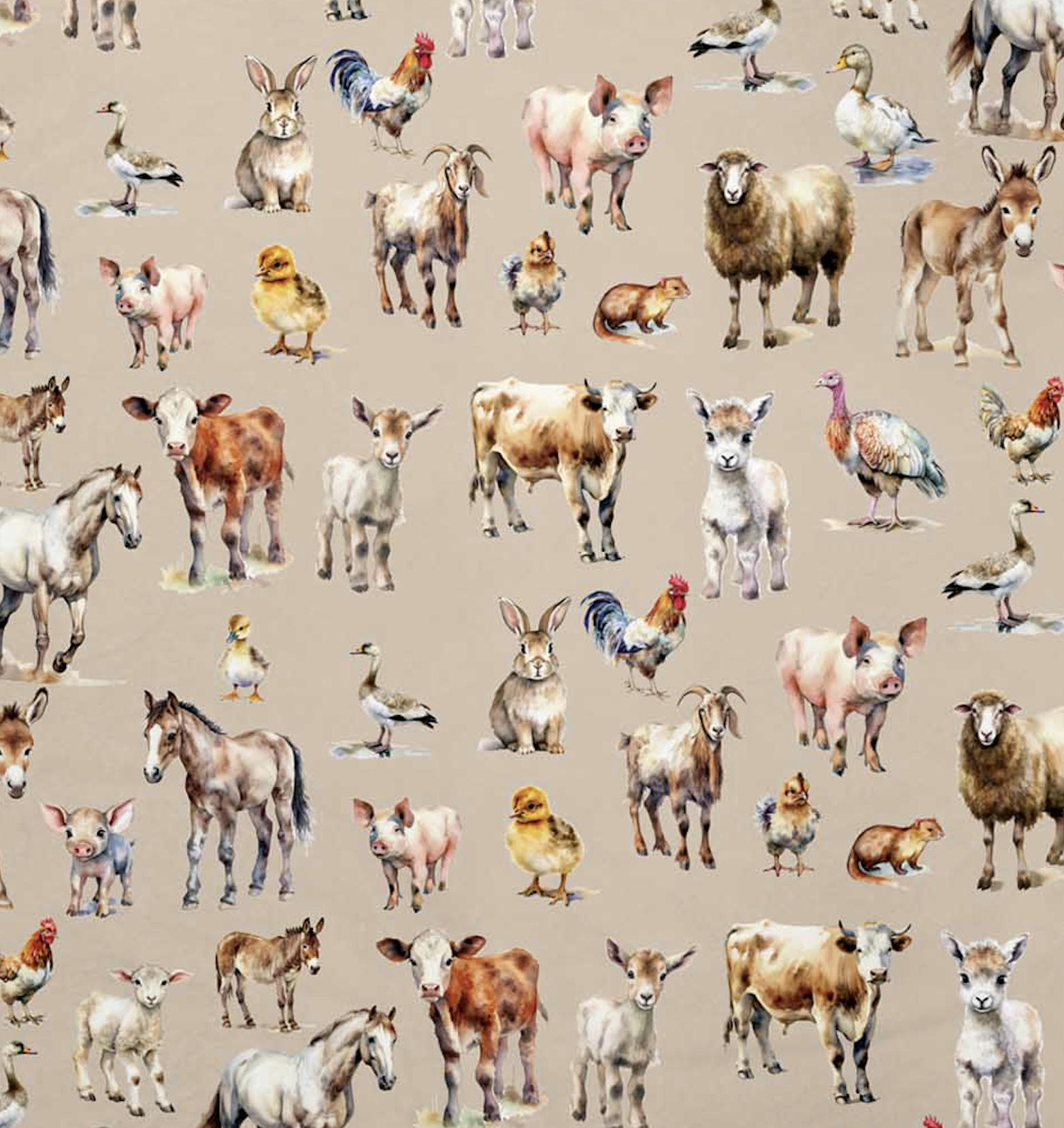 Pantoufles à velcro - Animaux de la ferme