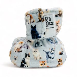 Pantoufles à velcro - Chat aquarelle 24h