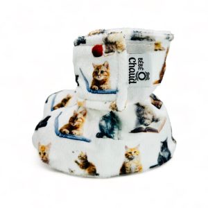 Pantoufles à velcro - Chat de bibliothèque