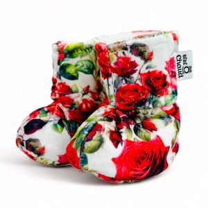 Alternative view of Pantoufles à velcro - Bouquet de rose rouge 24h