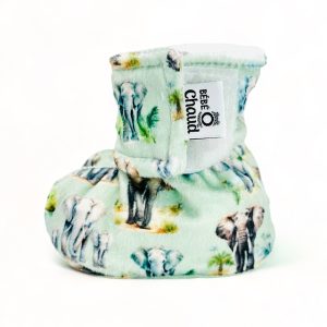 Pantoufles à velcro - Éléphant de la savane