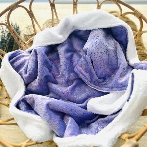 Couverture - Mauve à brillants - dos sherpa blanc 24h