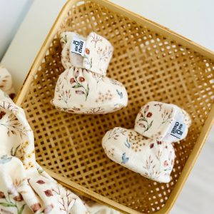 Pantoufles à velcro - Gerbe de fleur