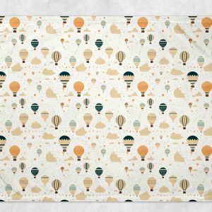 Couverture - Montgolfière orange